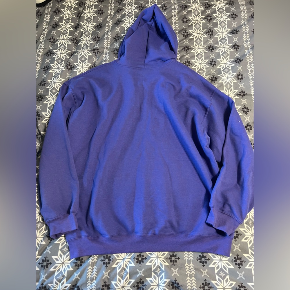 Gildan Purple and Black Women's Hoodie - Picture 4 of 4